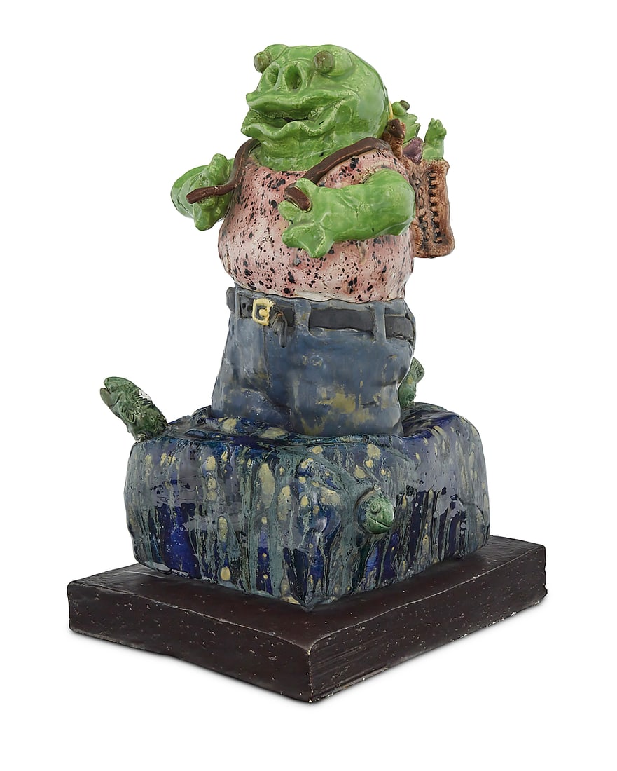 David James Gilhooly III (1943-2013) "St. Christopher Frog" Glazed ceramic Unmarked Attributed (1 of 6)
