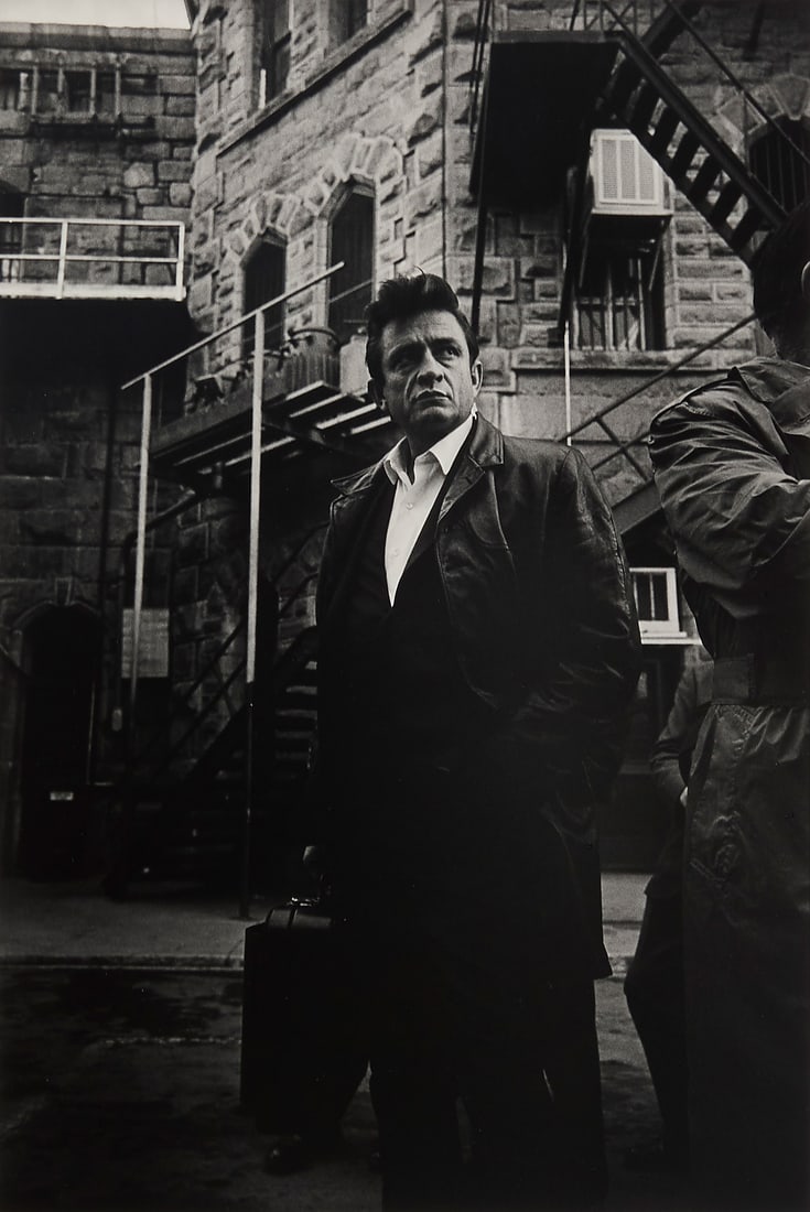 Jim Marshall (1936-2010) Johnny Cash stepping off the bus at Folsom Prison, 1968 Gelatin silver (1 of 6)