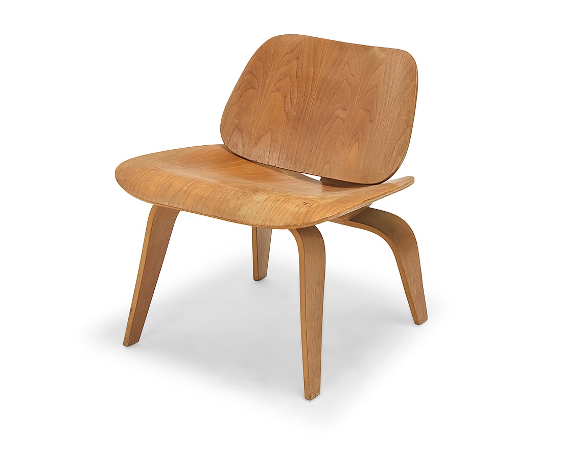 Charles and Ray Eames (1907-1978 and 1912-1988) An LCW molded plywood lounge chair, 1st generation (1 of 9)