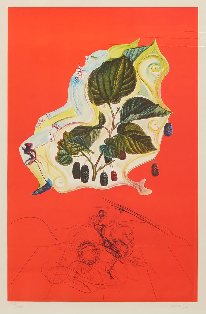 Salvador Dali (1904-1989), "Mures Sauvages" (Blackberries), one plate from "Fruits," 1970 (1 of 7)