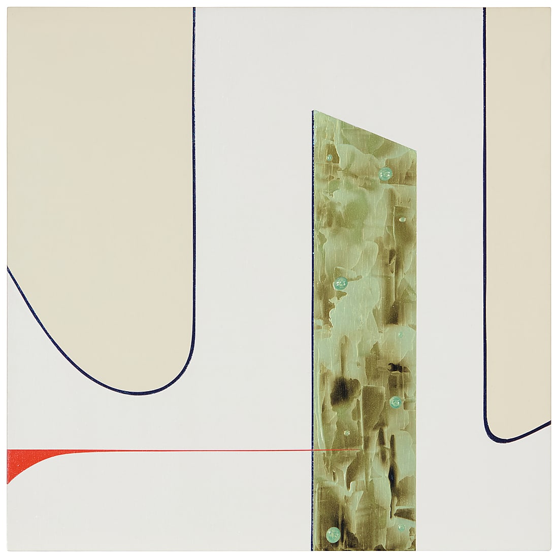 Robert Acuna (b. 1967), "You've Changed," 2003: Robert Acuna (b. 1967) "You've Changed," 2003 Acrylic on canvas Signed, titled, and dated in ink verso: Robert Acuna / 2003 16 1/8 x 16 1/8 in. Provenance: Estate, Pasadena, CA Private collection,