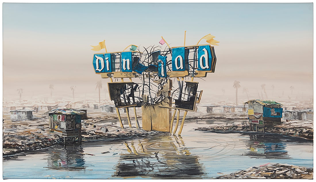 Jeff Gillette (b. 1959) "Dinlad," 2006 Acrylic on canvas Signed, titled, and dated verso: (1 of 4)