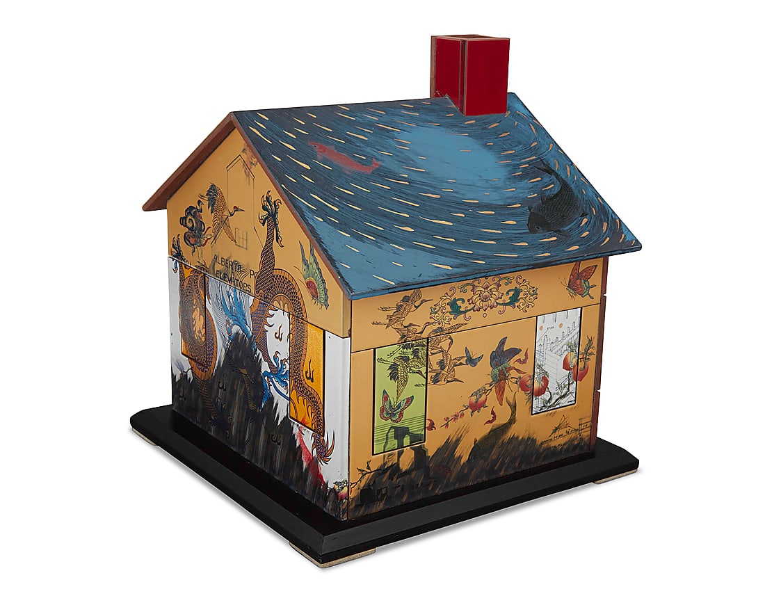 Robert Harrison (b. 1953) "Green Energy House," 2011 Waterjet cut glazed terracotta tiles, (1 of 8)