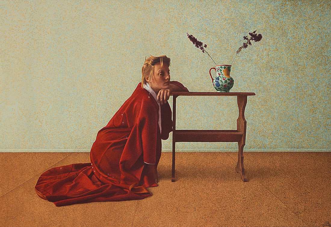 John Dillon Fillmore (b. 1951) "Symmetrical Arrangement in Red," 1988 Watercolor and pencil on (1 of 8)