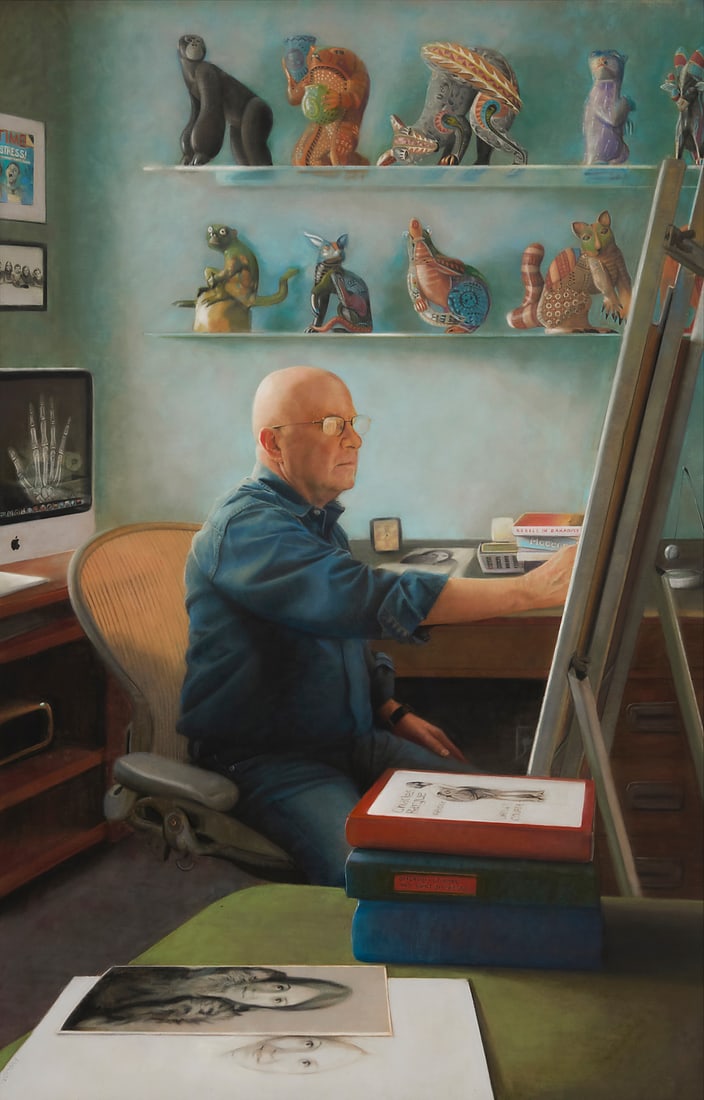 Carolyn Robles (b. 1977) "Dr. Sanford Lyle (The Art Student)," 2013 Pastel on paper Signed and: Carolyn Robles (b. 1977) "Dr. Sanford Lyle (The Art Student)," 2013 Pastel on paper Signed and dated (diagonally) in the lower left corner: Robles 2013; titled on sales invoice Sight: 34 1/4 x 22 1/4 