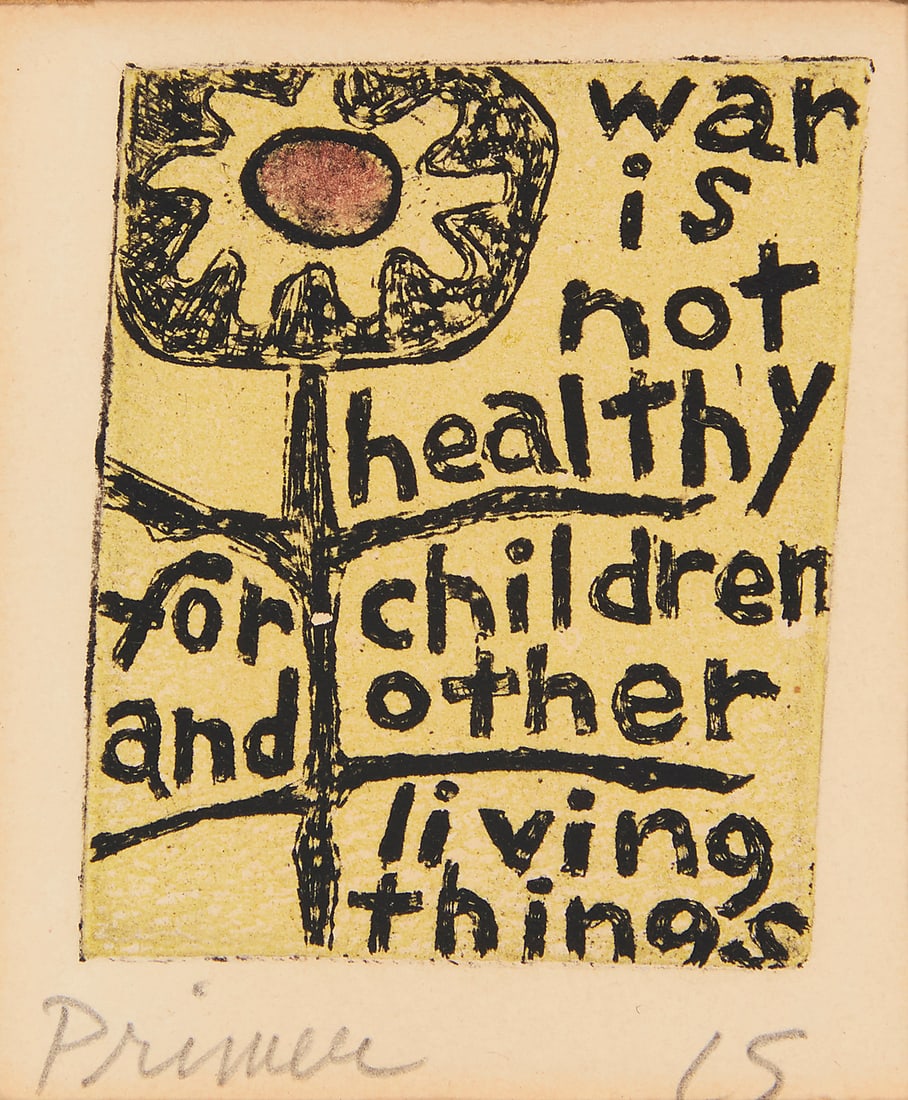 Lorraine Schneider (1925-1972), "Primer (War is Not Healthy for Children and Other Living Things),"  (1 of 8)