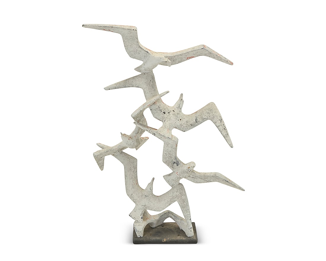 Albert Theodore Stewart (1900-1965), Seagulls: Albert Theodore Stewart (1900-1965) Seagulls Painted fiberglass on wood base Unmarked Height overall 34 3/4 in., width 24 in., depth 13 1/2 in. Provenance: The artist Private collection, Pa