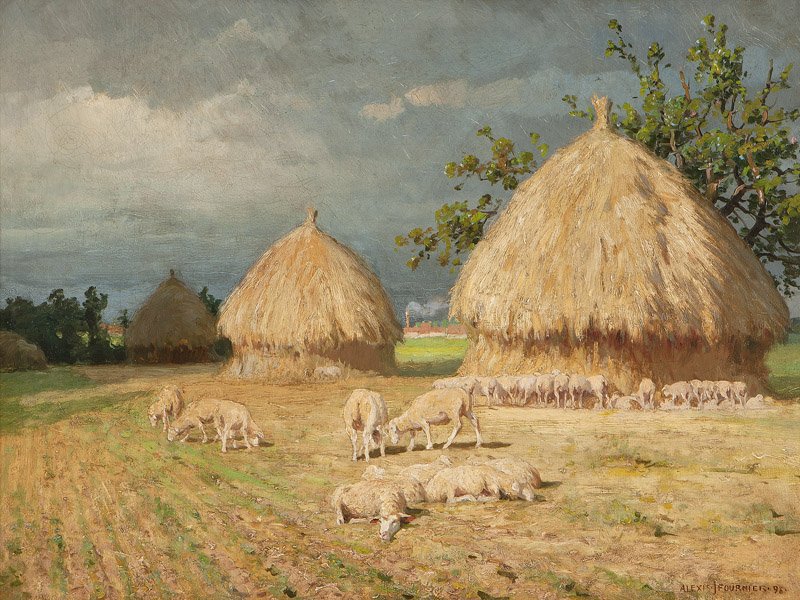 Alexis J. Fournier (1865-1948 Lackawanna, NY): ''Approaching Storm'', signed and dated lower right: Alexis J. Fournier '98, titled on the stretcher, oil on canvas laid to waxed canvas, 18'' H x 24'' W, est: $4000/6000