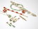A collection of hardstone and gold jewelry