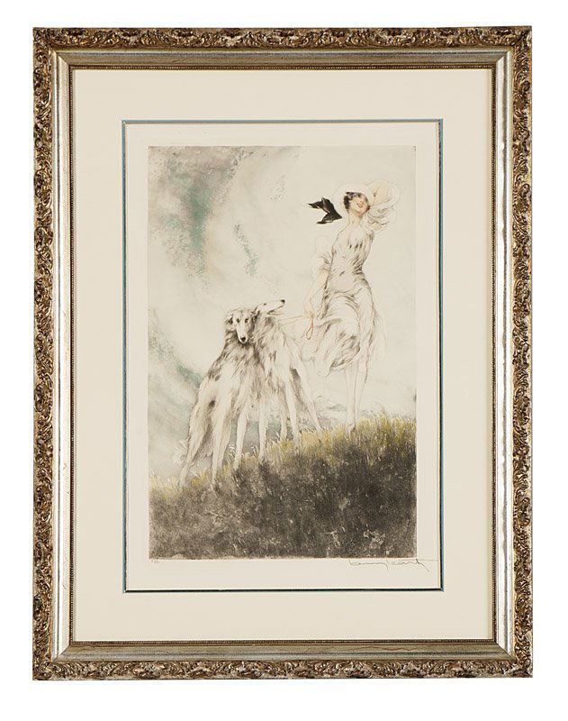 Louis Icart (1888-1950 French): ''Joy of Life (Joie de Vivre)'', 1929, signed in pencil lower right: Louis Icart, numbered lower left margin: E 314/500, copyright inscription upper left: Copyright 1929 by L. Icart, Paris, and with w