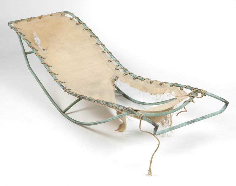 A Walter Lamb verdigris rocking chaise lounge (1 of 3)