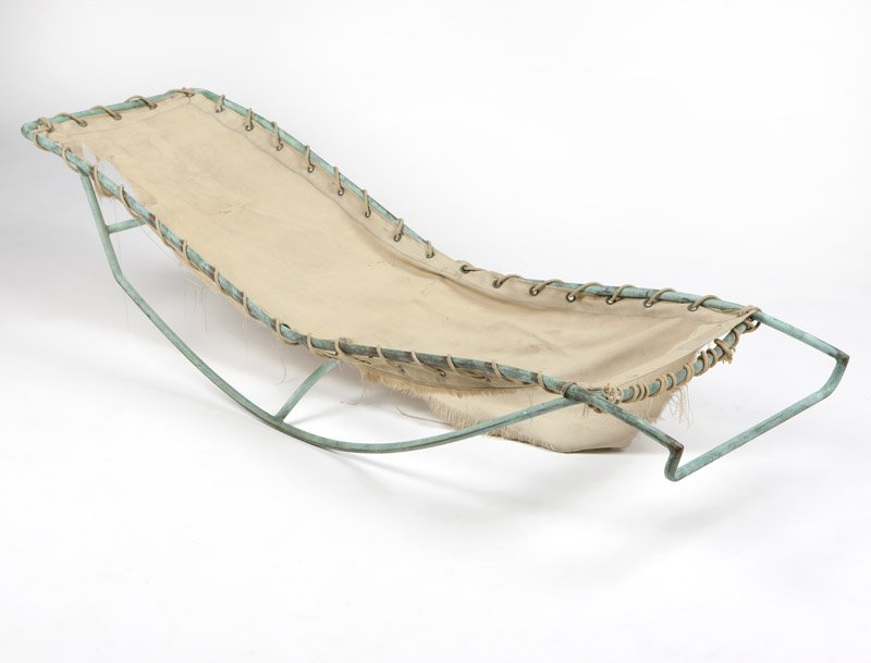 A Walter Lamb verdigris rocking chaise lounge (1 of 3)