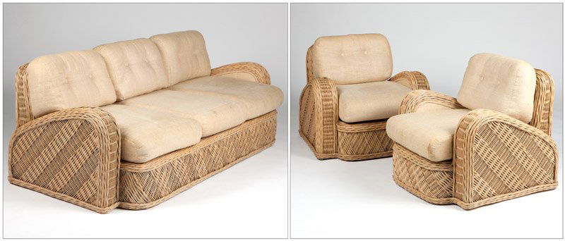 A set of Jay Spectre for Century wicker furniture (1 of 5)