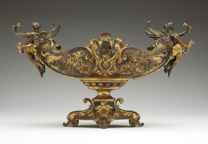 A French parcel-gilt bronze centerpiece bowl (1 of 3)
