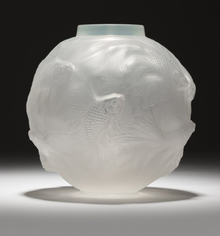 A Rene Lalique ''Formose'' art glass vase (1 of 4)