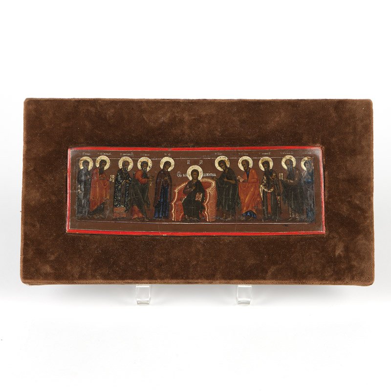 A Russian icon, extended Deesis with Apostles (1 of 2)