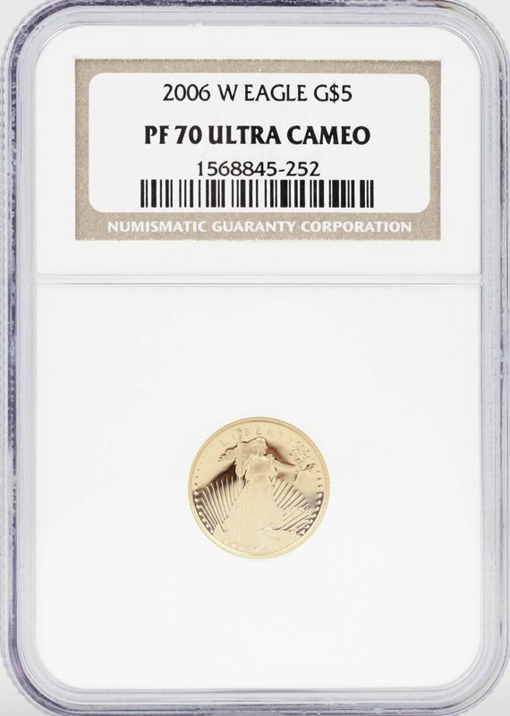 A 2006 W $5 US Gold Eagle Coin (1 of 2)