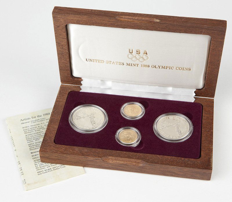 A 1988 US Olympics Commemorative Coin Proof Set (1 of 2)