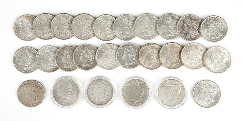 Group of 26 US Morgan Silver Dollars (1 of 3)