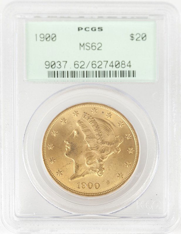 A 1900 $20 US Liberty Head Gold Coin (1 of 2)