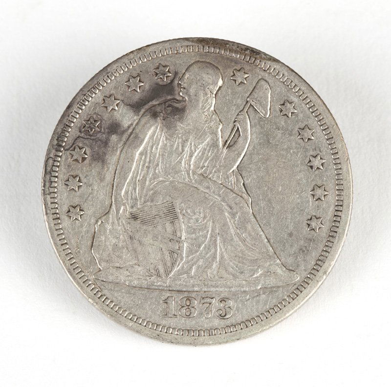A 1873 US Liberty Silver Dollar (1 of 3)