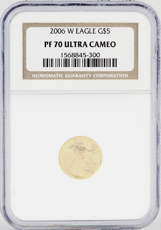 A 2006 W $5 US Gold Eagle Coin (1 of 2)