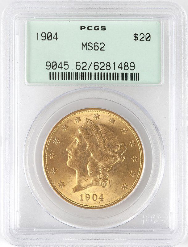 A 1904 $20 US Liberty Head Gold Coin (1 of 2)