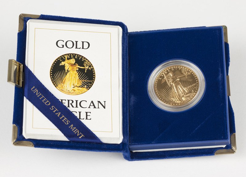 A 1986 First Year US Gold Eagle Proof Bullion Coin (1 of 2)