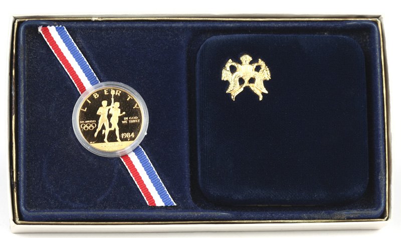 A 1984 P $10 US Commemorative Olympic Gold Eagle (1 of 2)