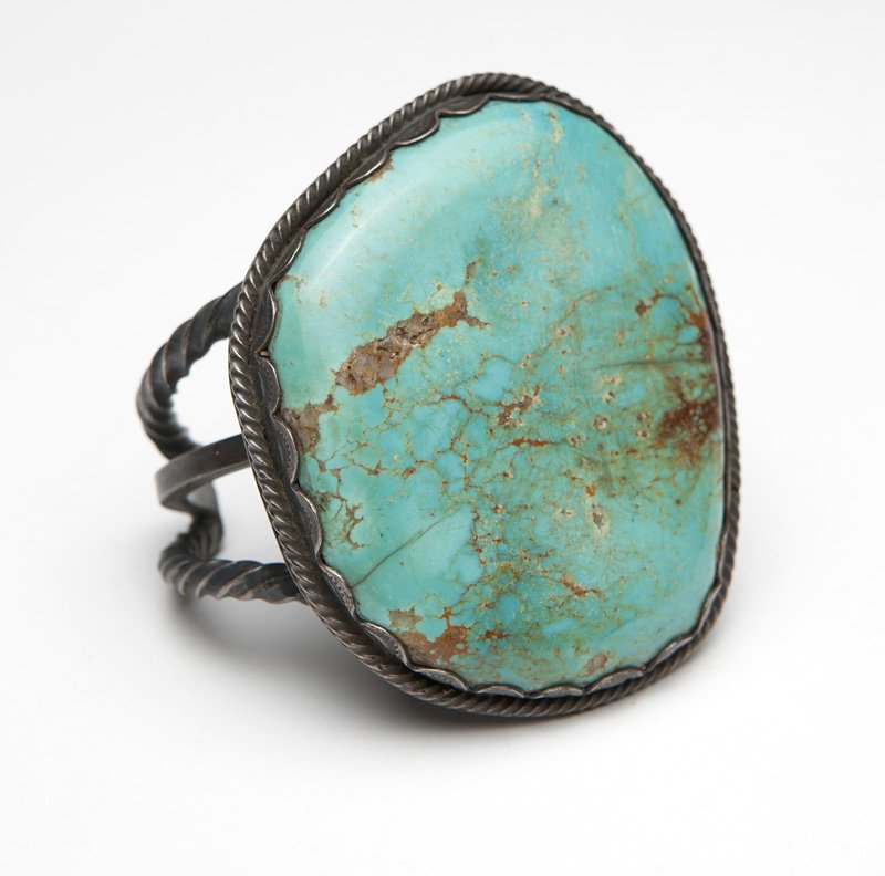 A Native American oversized turquoise cuff (1 of 3)
