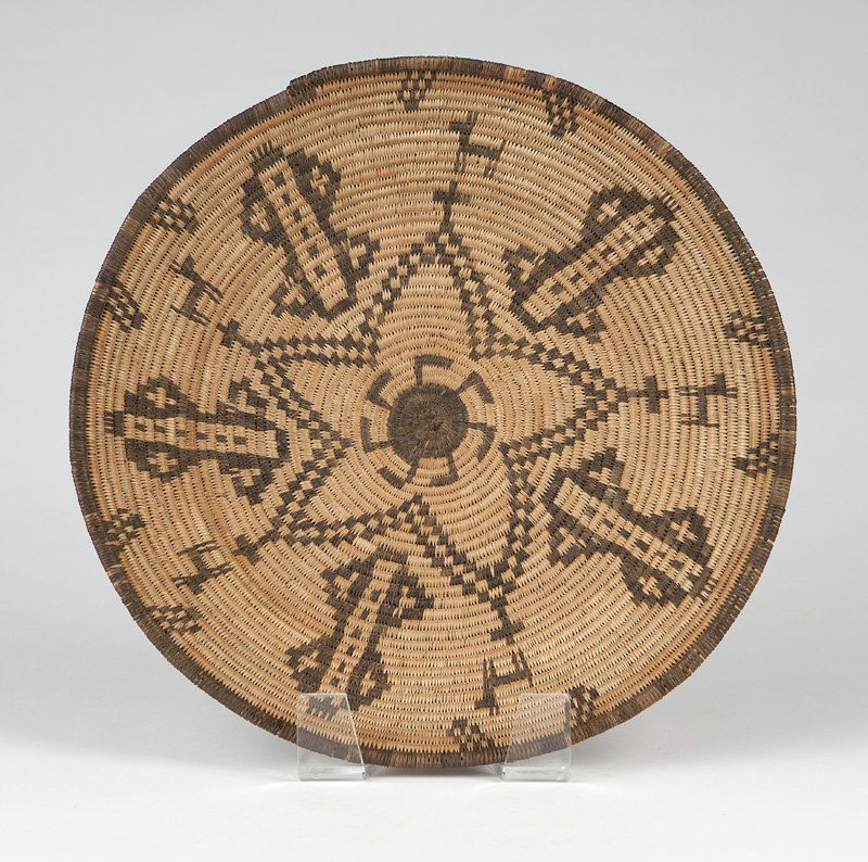 An Apache pictorial basketry tray (1 of 3)
