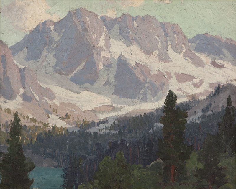 Edgar Alwin Payne (1883-1947 Hollywood, CA): ''The Divide'', Colorado, signed lower right: Edgar Payne, titled on a gum label affixed verso, oil on canvas, 16'' H x 20'' W, est: $10,000/15,000 Provenance: Private Collection, Carlsbad, CA
