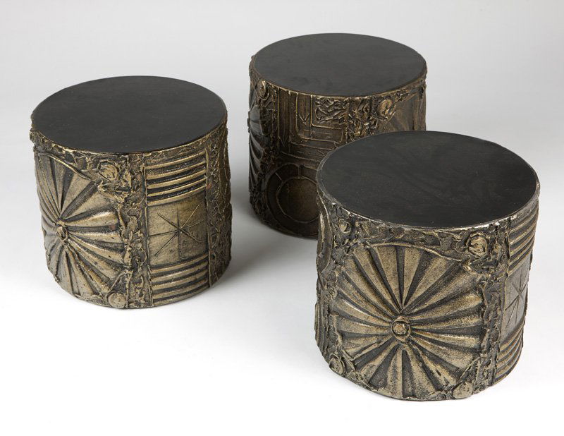 Three Adrian Pearsall cylindrical occasional tables (1 of 2)