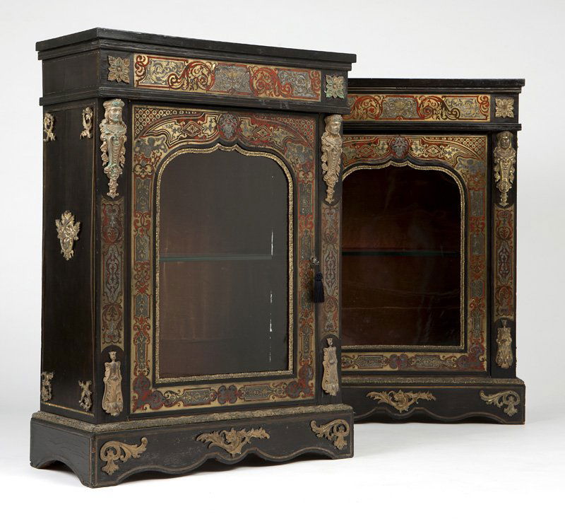 An opposing pair of Napoleon III vitrines (1 of 3)