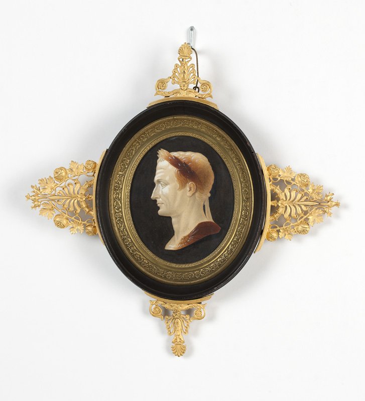 A framed hand-painted portrait of Caesar Augustus (1 of 4)