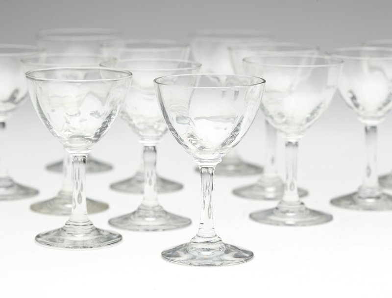 A group of 27 Baccarat crystal cordial stems (1 of 2)