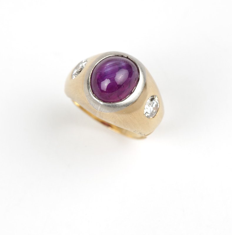 A star ruby, diamond and gold ring (1 of 2)