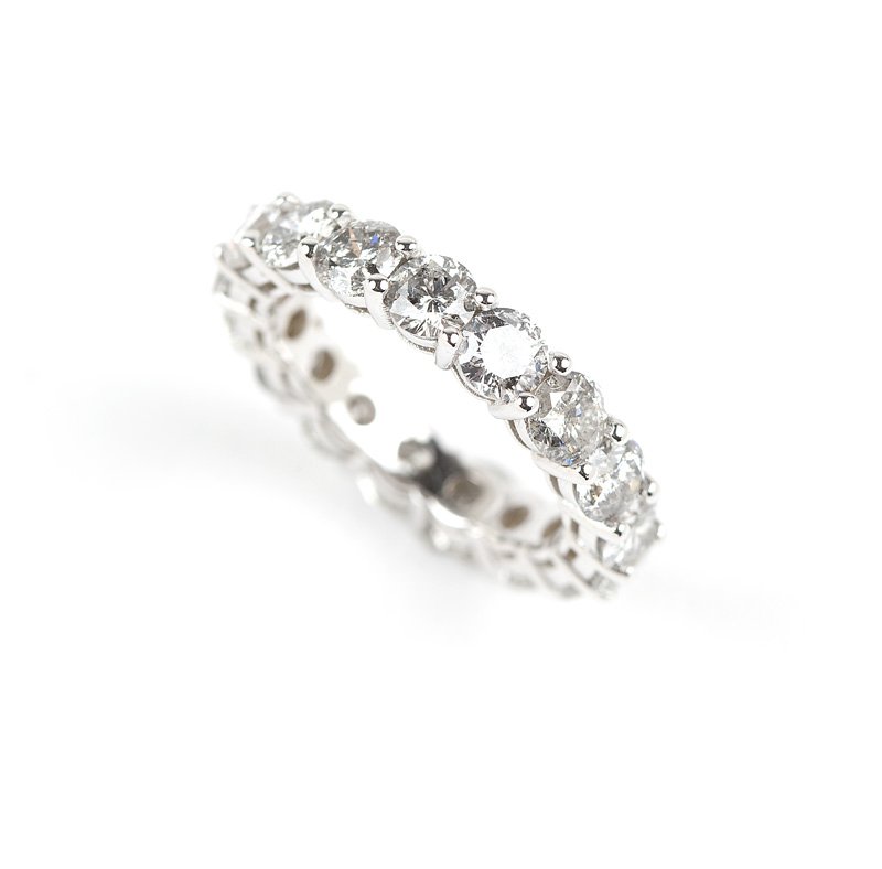 A diamond and white gold eternity band (1 of 1)