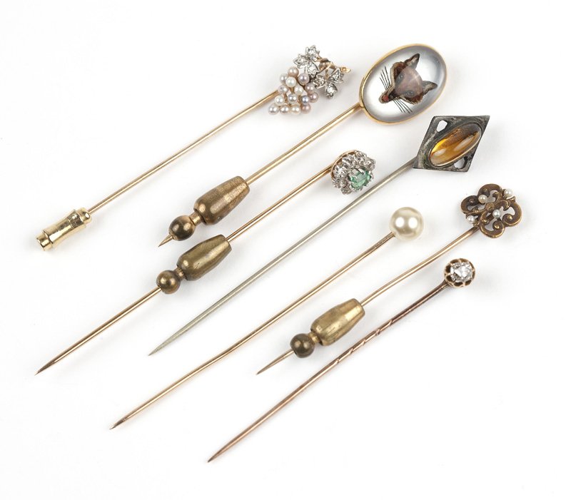 A group of seven antique stick pins (1 of 1)