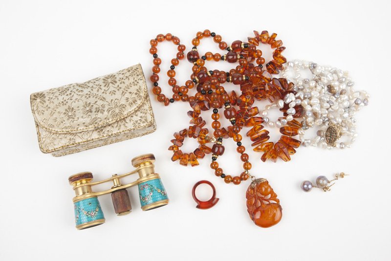 A collection of amber and cultured pearl jewelry (1 of 1)