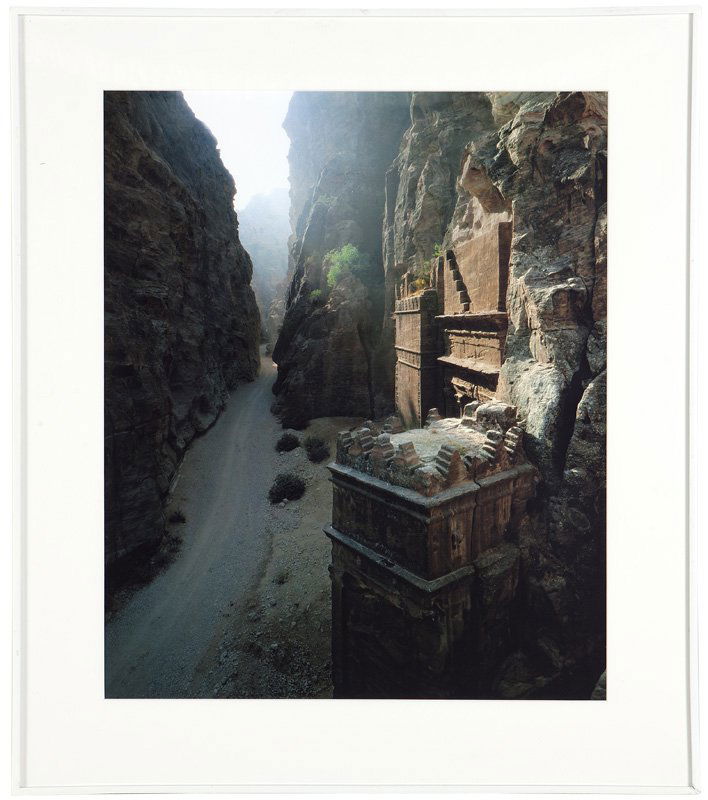Neil Folberg (1950-* American): ''Canyon of the Sig Petra, Jordan'', signed in pencil in the margin lower right: N. Folberg, titled in pencil in the margin lower left, numbered in pencil in the margin lower center: #1/25, color phot
