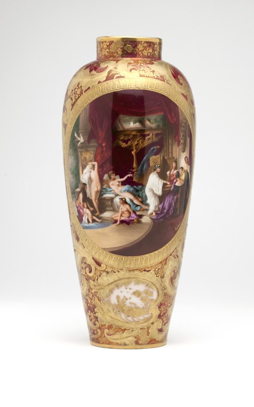 A hand-painted Royal Vienna-style vase (1 of 5)
