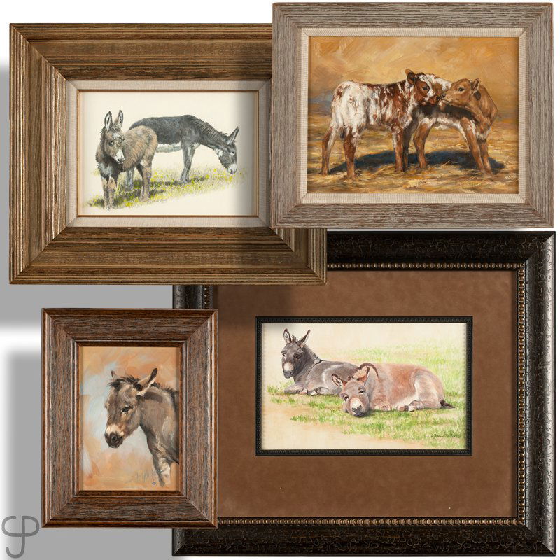 A four-piece group of artworks (1 of 10)