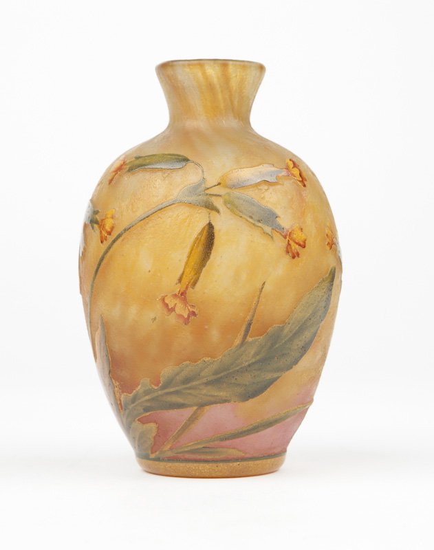 A Daum Nancy cameo art glass cabinet vase (1 of 3)