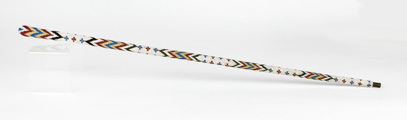 A Plains Indian beaded walking stick (1 of 4)