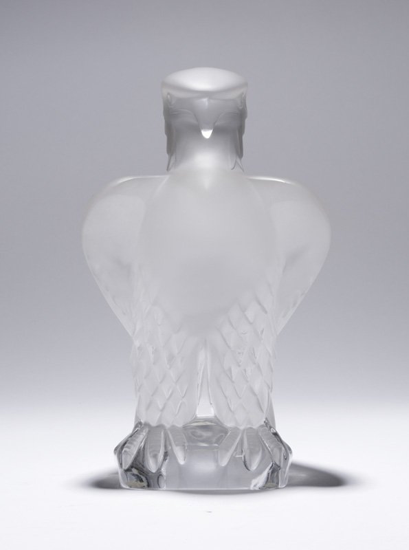 A Lalique clear and frosted art glass eagle (1 of 3)