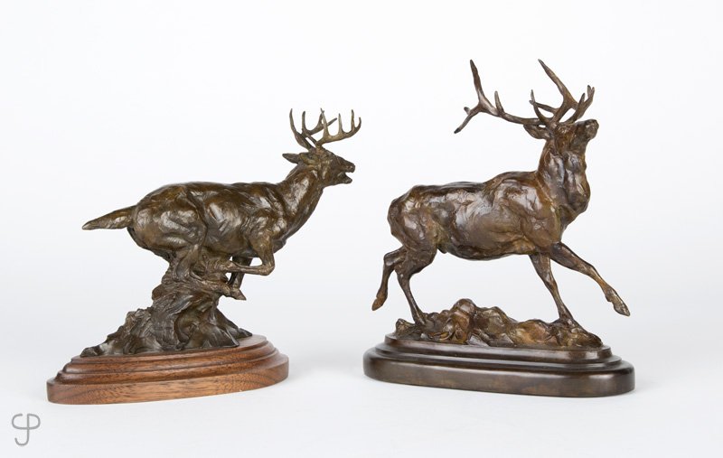 Two elk bronzes, Richard Loffler and Tim Shinabarger (1 of 4)