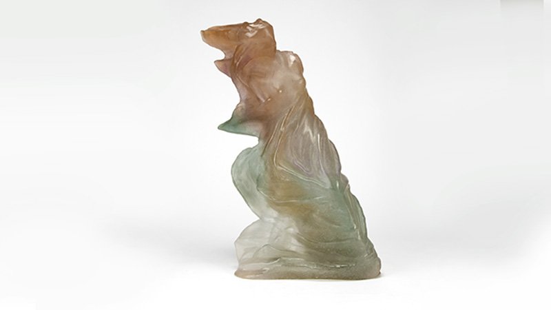 Oliver Brice (b. 1933 French) for Daum: Circa 1970s, signed to base ''O. Brice'' and ''Daum France'' marked to underside ''59/250'', ''Venus de Milo'', a pate de verre sculpture in pink and blue glass depicting an abstracted female figure, 