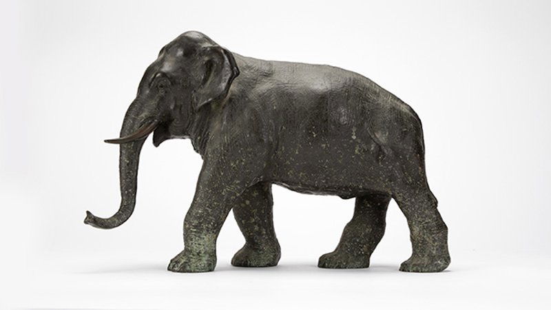 A Japanese bronze elephant (1 of 2)