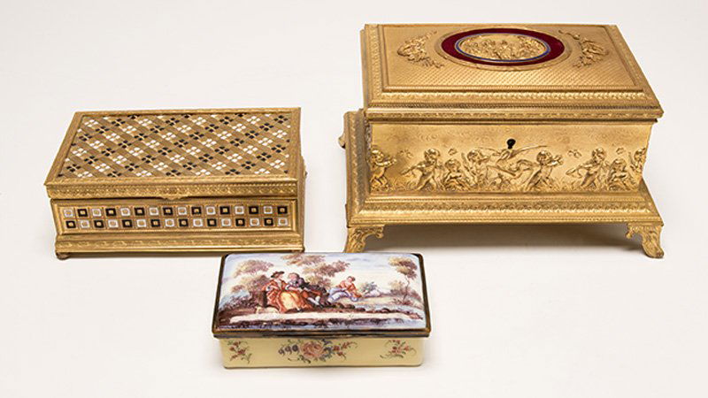 A group of three French vanity boxes (1 of 2)